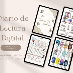 Diario De Lectura Digital / Planner de Lectura Digital / Planner de libri / Cuaderno de lecturas / Planner para lectores /Libro de Lecturas