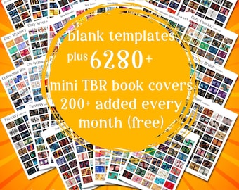 ALL ACCESS mini book templates, printable pdf for Booktok TBR jar, reading tracker, book nooks & ornaments, anxiety bookshelf, dollhouse