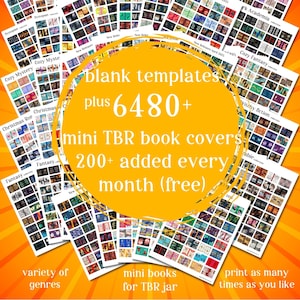 ALL ACCESS mini book templates, printable pdf for Booktok TBR jar, reading tracker, book nooks & ornaments, anxiety bookshelf, dollhouse