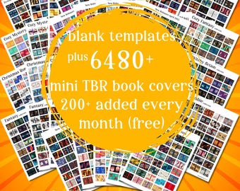 ALL ACCESS mini book templates, printable pdf for Booktok TBR jar, reading tracker, book nooks & ornaments, anxiety bookshelf, dollhouse