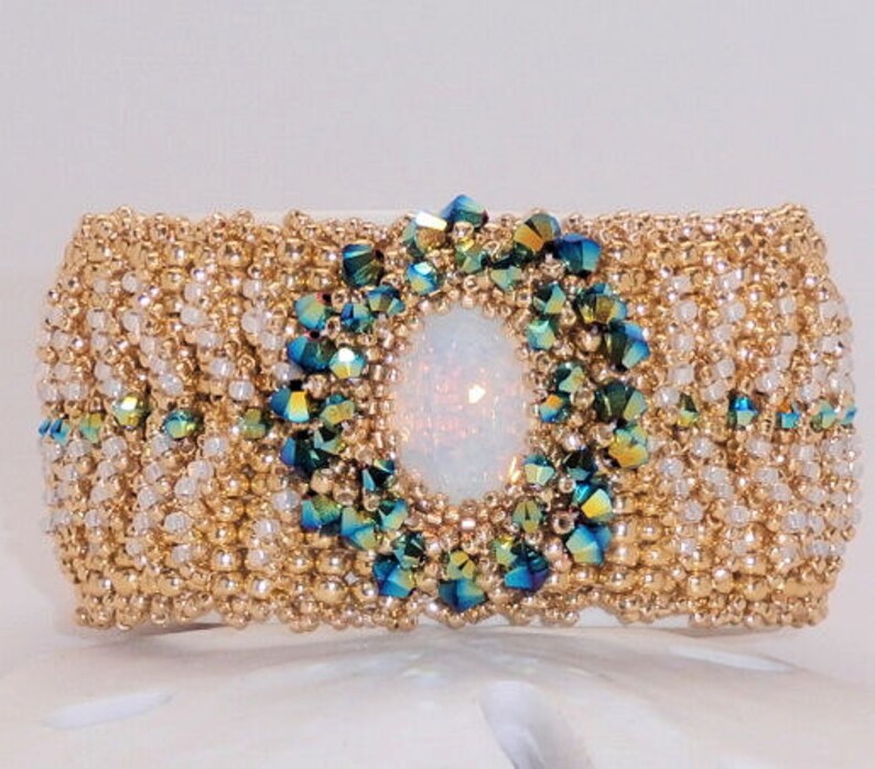 Swarovski crystal braceletWhite Opal crystal braceletSeed Etsy