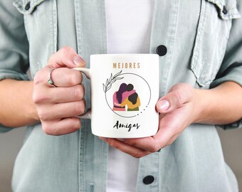 親友への贈り物に最適なセラミックマグカップ。スペイン語で書かれた友情の贈り物、BFFコーヒーカップ、姉妹へのギフトアイデア。