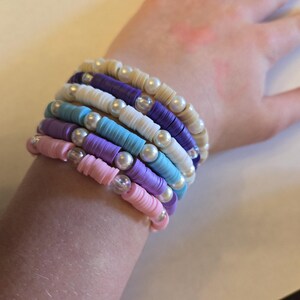 Pearl and Clay Bead Bracelet
