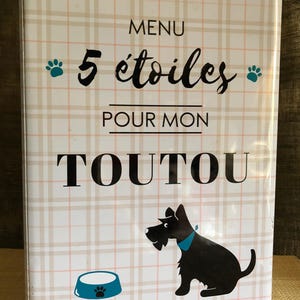 French Dog Biscuit Treat Tin “Doggie Treats” Kitsch Home Kitchen Decor
