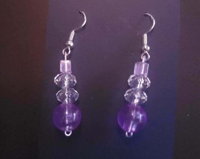 purple star earrings