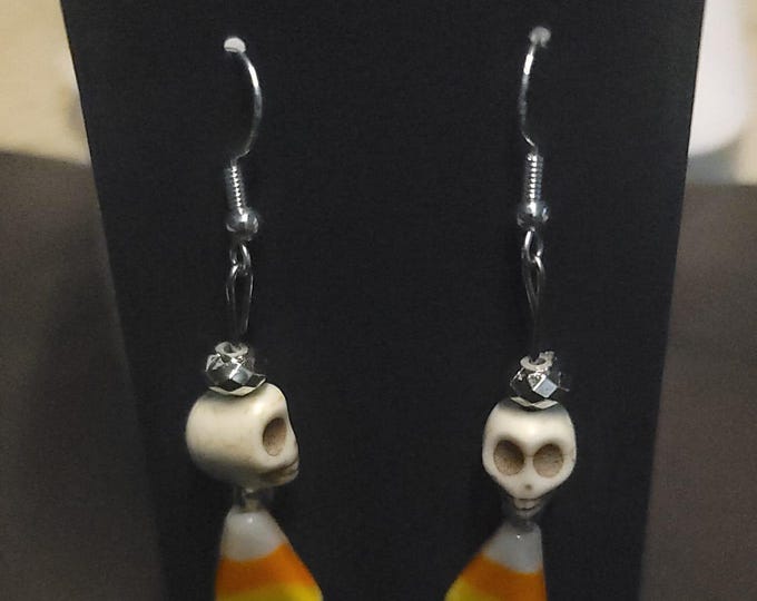 Handmade Halloween Skull earrings made with Love from Florida