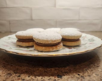 Homemade Alfajores with Dulce de Leche made by scratch