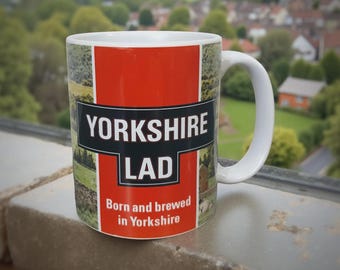 Yorkshire Lad Mug, Unique Mug for him, Perfect gift for tea lovers, Mug for Him, Handmade Mug Made in Yorkshire, RyanMade Gifts