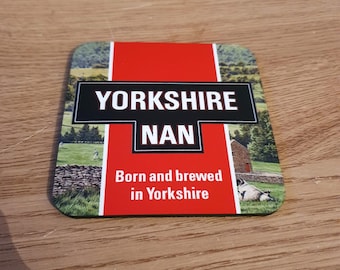 Yorkshire Nan Coaster: Tea Lover Gift, Handmade in Yorkshire