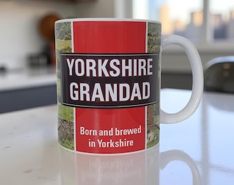 Yorkshire Grandad Mug: Handmade Ceramic Tea Lover Gift