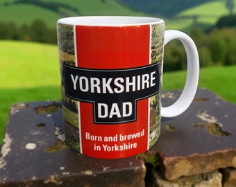 Yorkshire Dad Mug, Handmade Ceramic Tea Mug