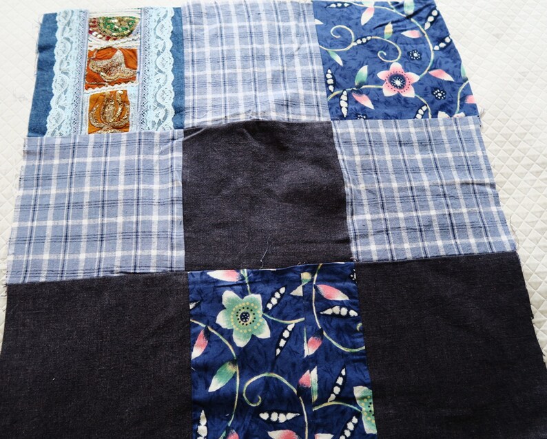 Lot Large Quilt Blocks 7 Country Quilt Blocks Unfinished Etsy