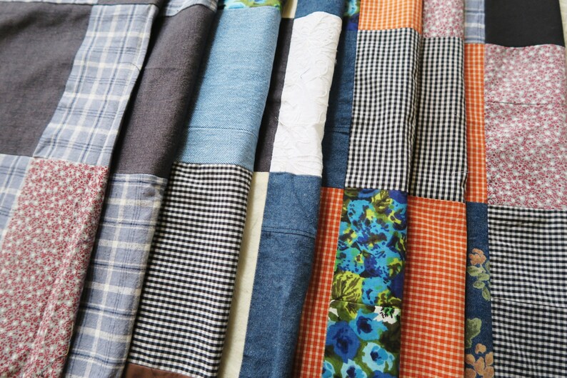 Lot Large Quilt Blocks 7 Country Quilt Blocks Unfinished Etsy