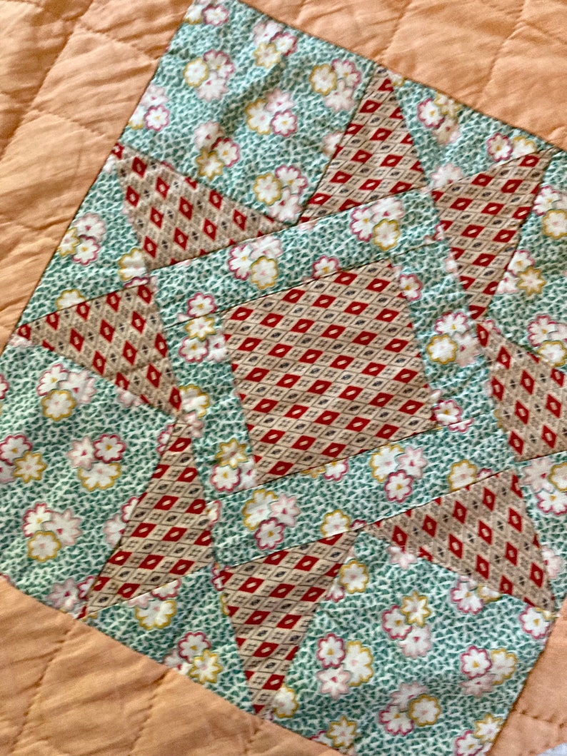 TEXAS STAR Antique Quilt 1930s Vintage Quilt Bold Bedcover Etsy