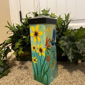 Hand Painted Garden Post