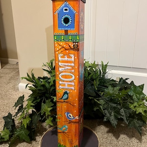 Hand Painted Garden Post