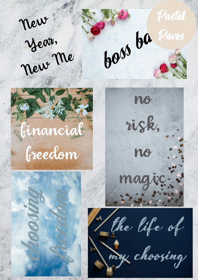 200 2025 Vision Board Printable Bundle Affirmations and Abundance Kit ...