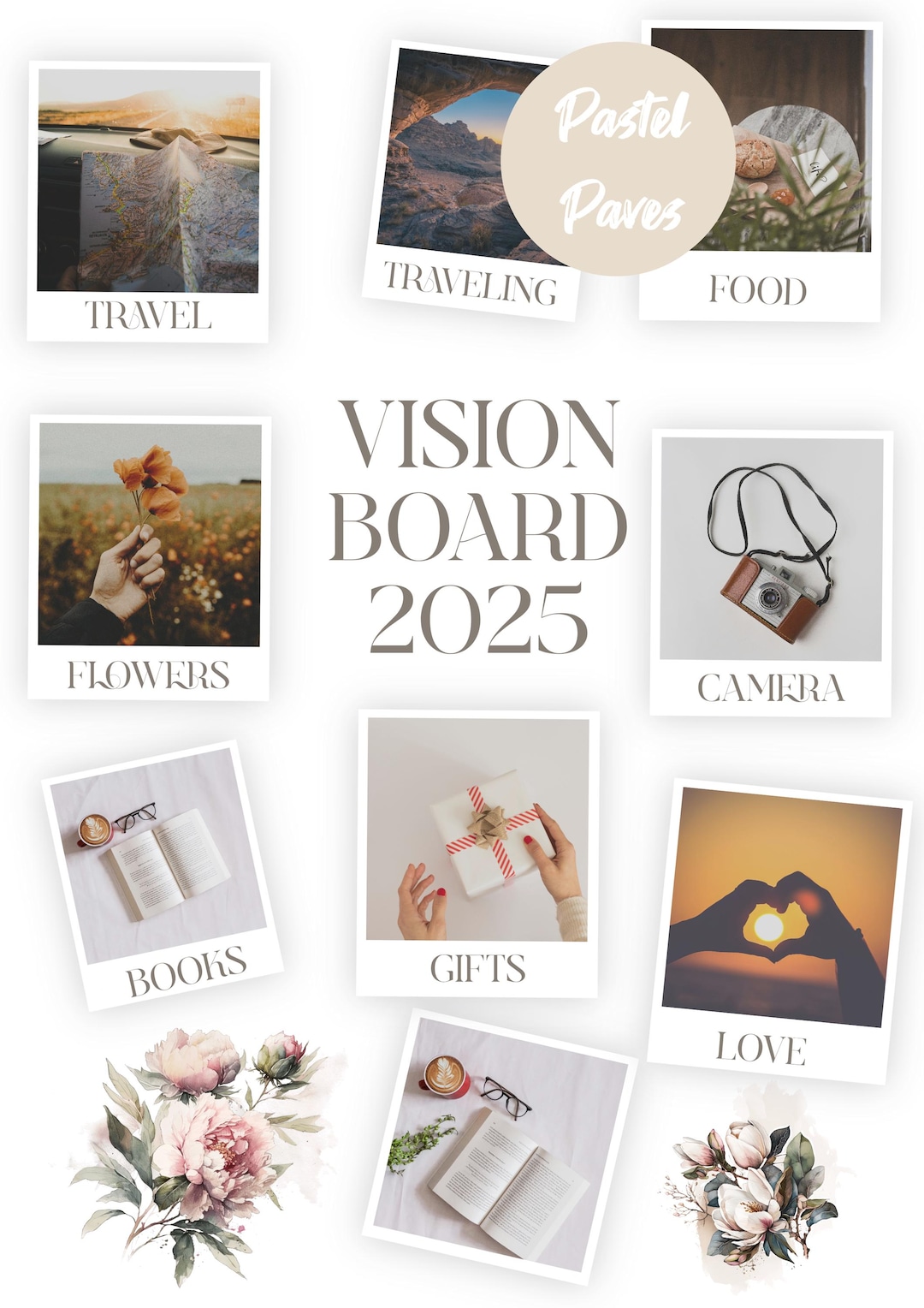 200 2025 Vision Board Printable Bundle Affirmations and Abundance Kit ...