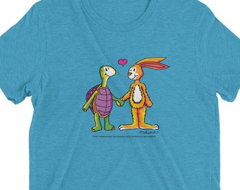 Turtle and Rabbit Unisex Short Sleeve T-shirt