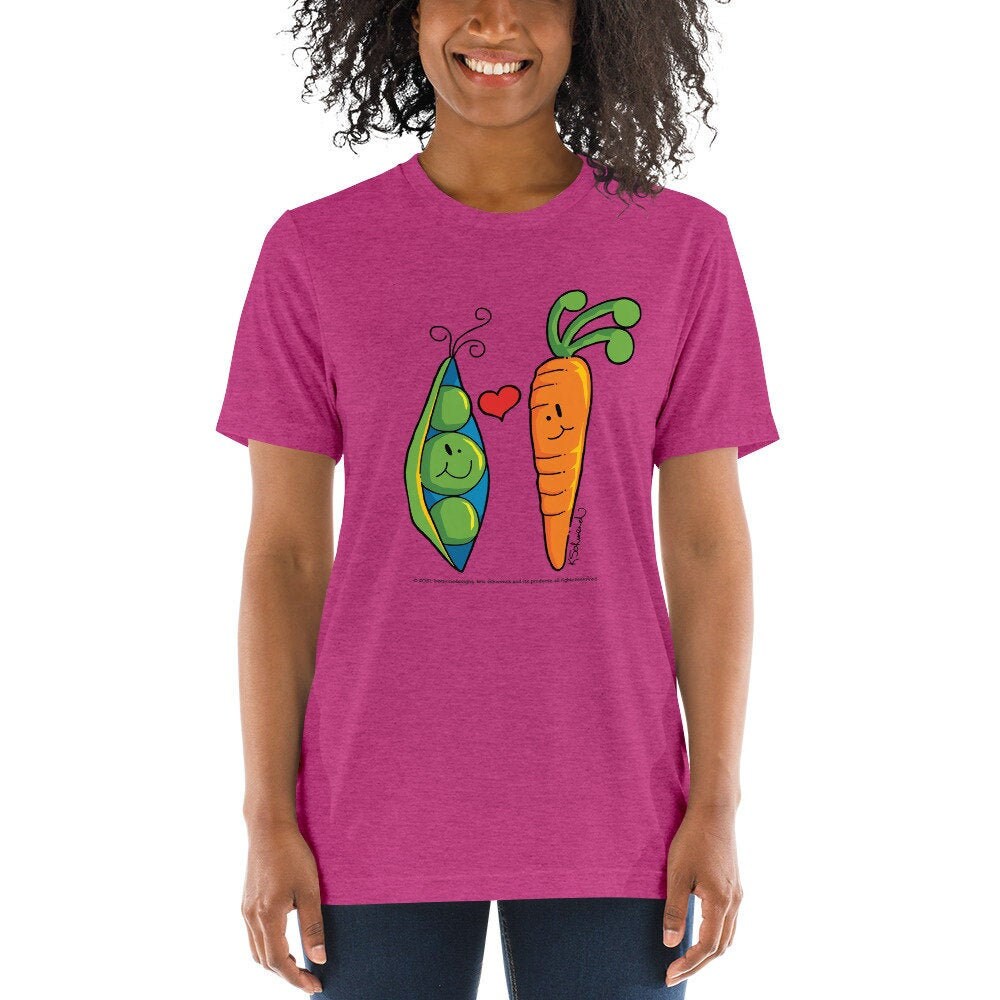 Peas and Carrot Unisex Short Sleeve Tshirt Etsy