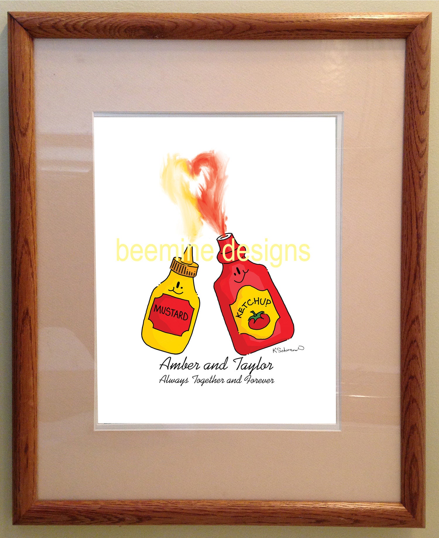 MUSTARD AND KETCHUP Digital Print Editable Pdf Personalize | Etsy