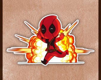Adesivo esplosione Deadpool