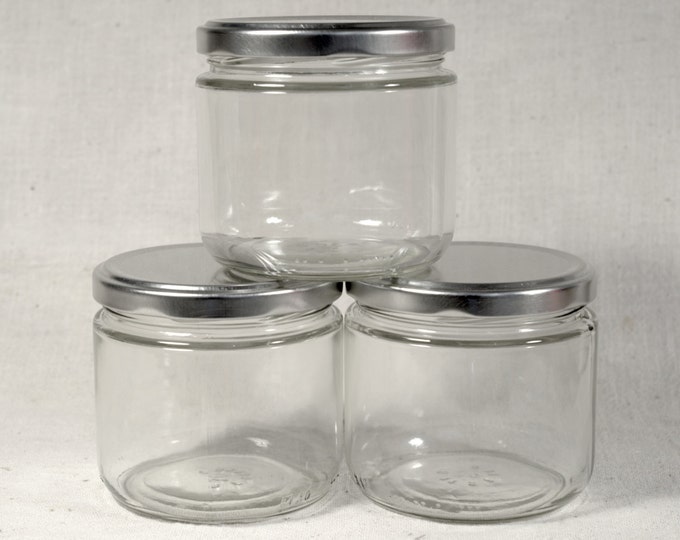 Three Glass Candle Containers Candle Making Supplies Glass Etsy