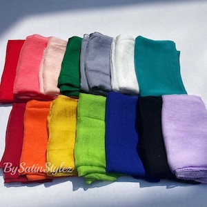 100% Silk Chiffon Scarf, Pure Silk Long Scarf, Chiffon Wrap, Large Silk Hair Scarf, Personalized Scarf Gift, Pick 3 For Discount