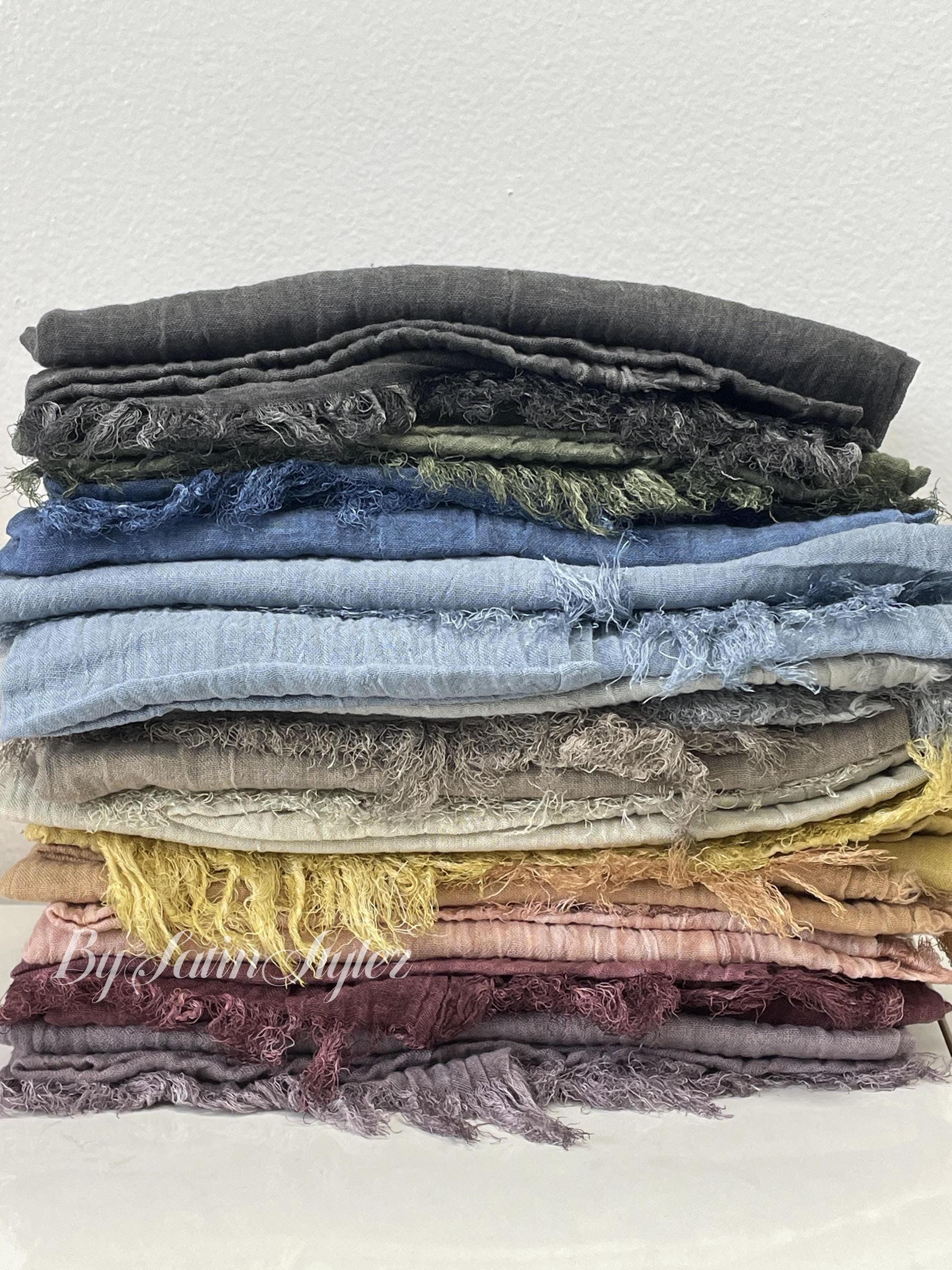 100% Natural Soft Cotton Scarf, Lightweight Pure Cotton Scarves, Cotton Scarf for Women & Men, Personalized Scarf Gift, Pick 3 For Discount