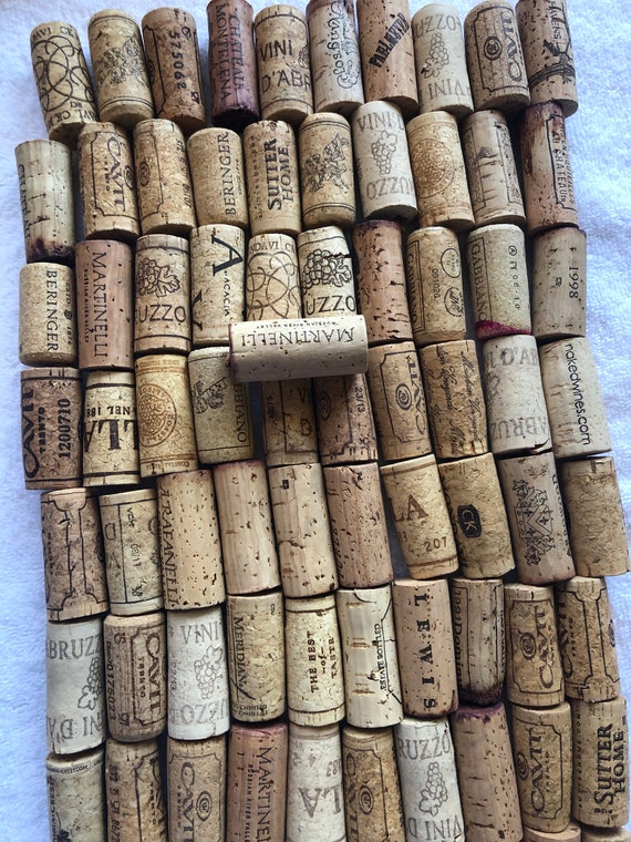 100 Used Wine Corks Natural, No Synthetics Crafts, Fishing