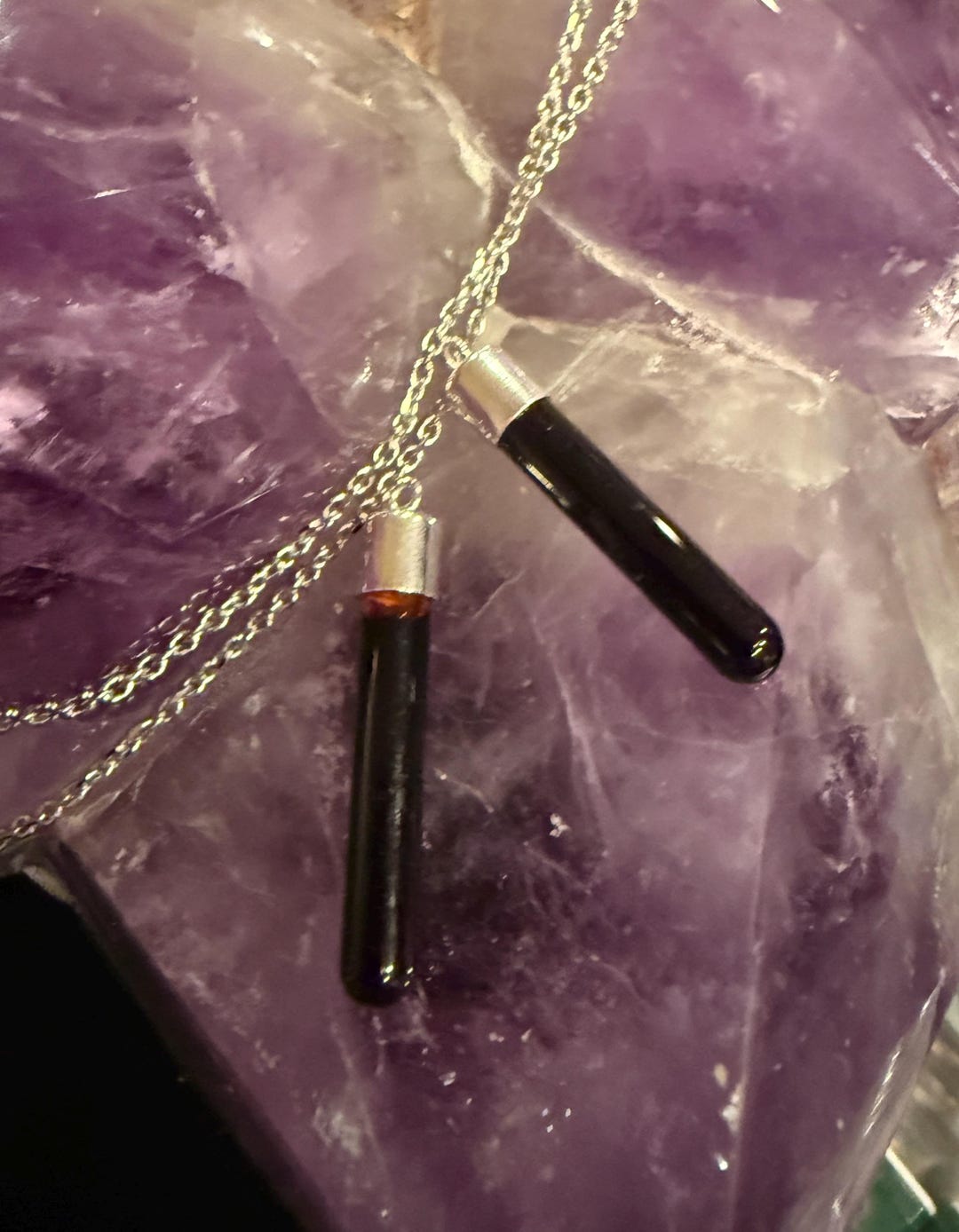 Sterling Silver Blood Vial Pendant Kit - Lovers - Includes ...
