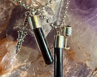 Deux fioles de sang avec anticoagulant - Kit de bijoux - Rituels, amis, amants et magie personnalisée - Lien éternel - Fioles de sang