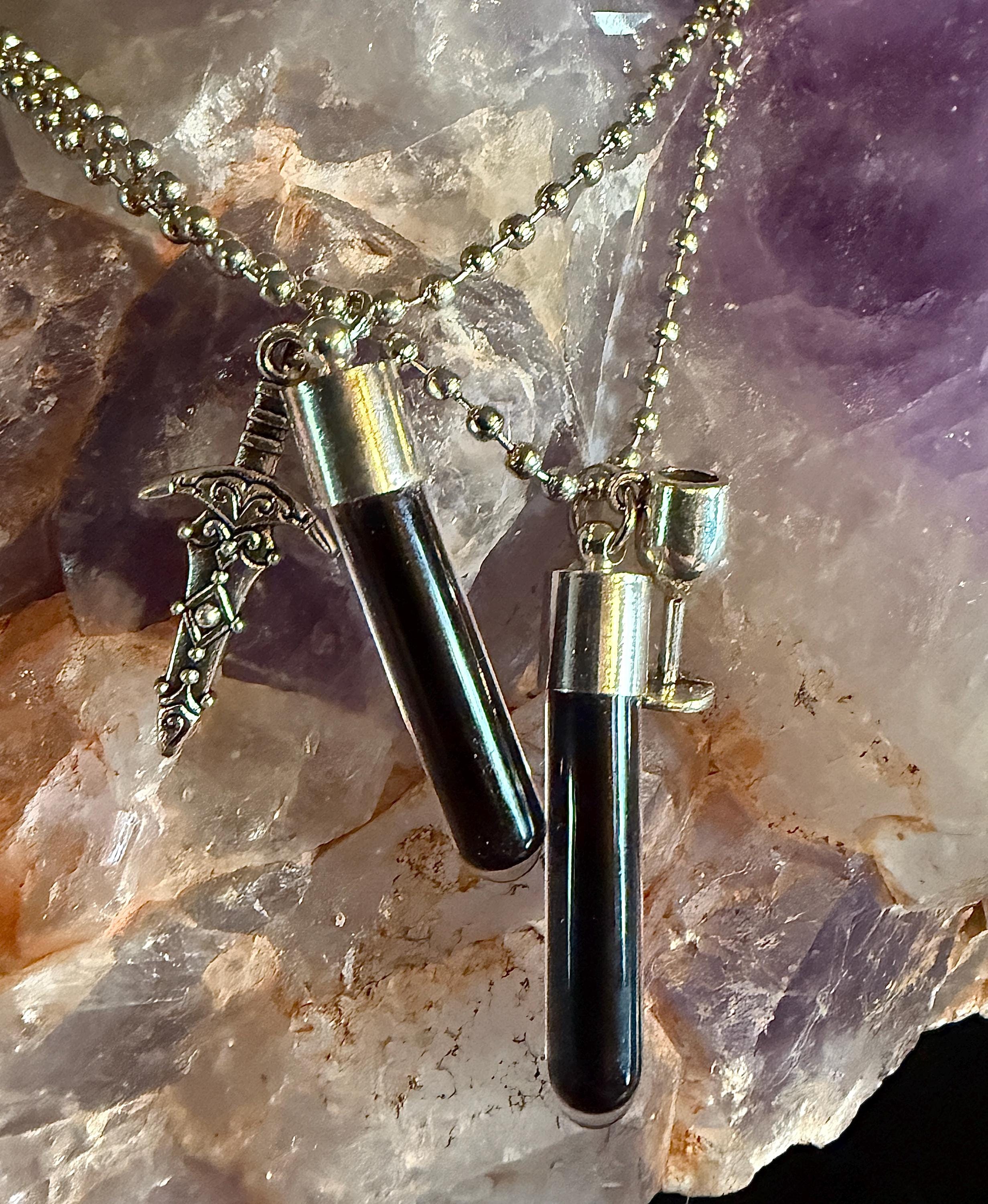 Two Blood Vials with anticoagulant - Jewelry Kit – Rituals, Friends, Lovers, and Custom Magic - Eternal Bonding - Bloodvials