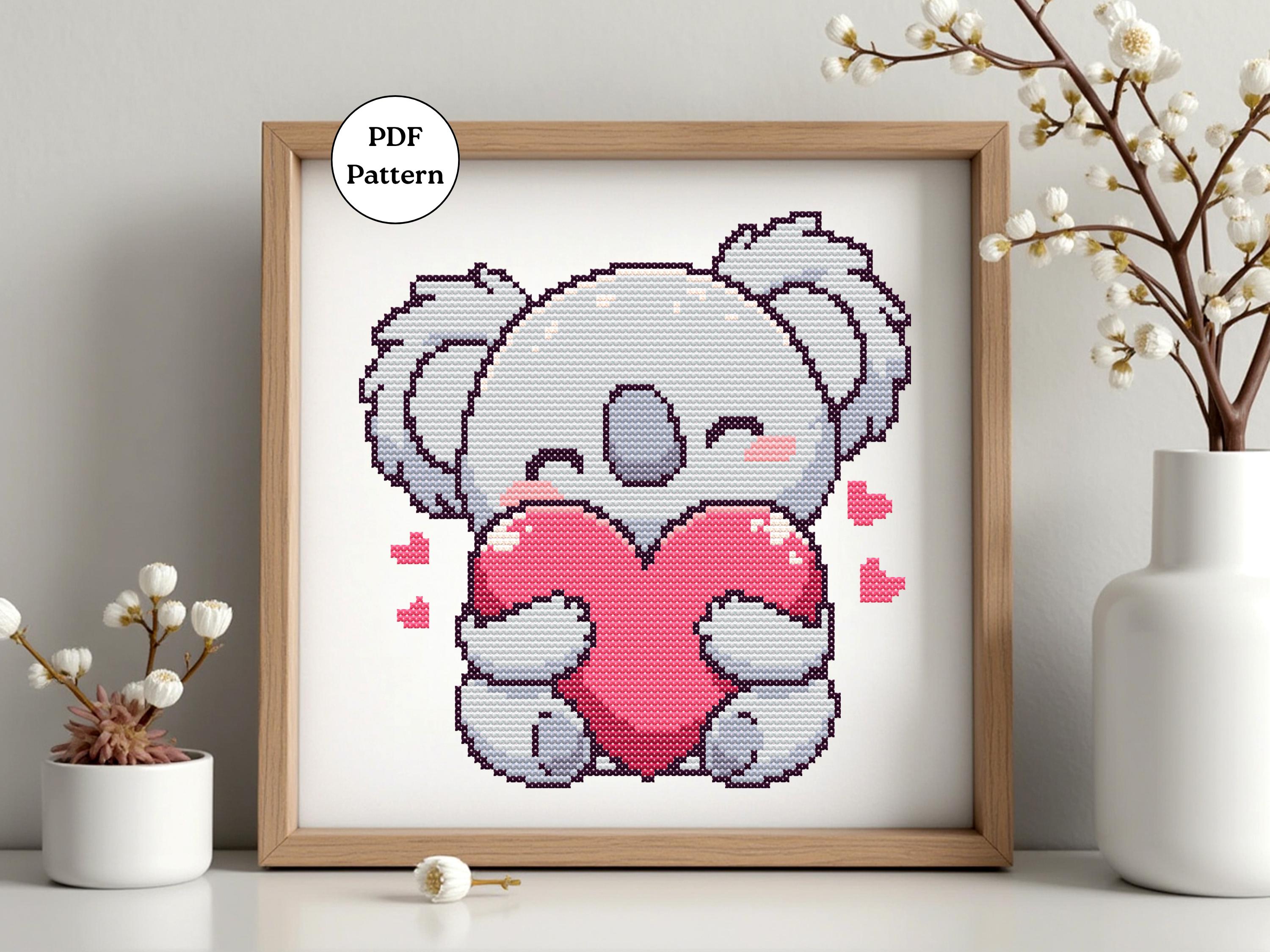 Pixel Picture to Create 12 x 12 cm Koala