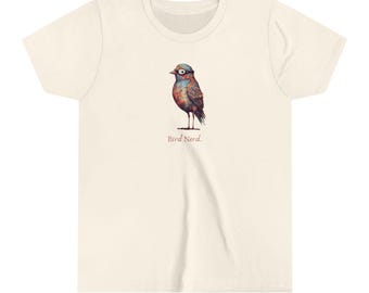 Youth Bird T-shirt: Whimsical Bird Nerd Design