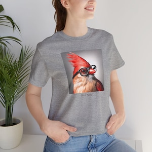 Camiseta Cardenal Nerd: Divertida camiseta para observar aves