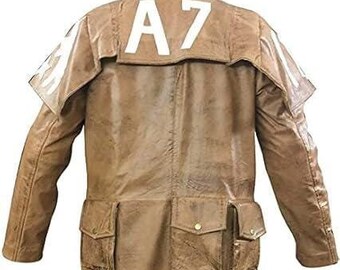 Manteau Cowboy NCR Veteran Ranger - Long Trench En Daim Et Cuir, Style Western (marron) - 2