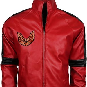 Burt Reynolds, Smokey et le bandit, tenue de film cosplay homme, veste en cuir synthétique rouge