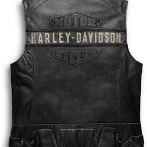 Handgemaakt Harley Davidson Passing Link Biker-vest heren motorvest top