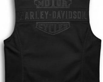 Handmade Cotton Harley Men's Passing Link Biker Vest Davidson Motorcycle Vest Top