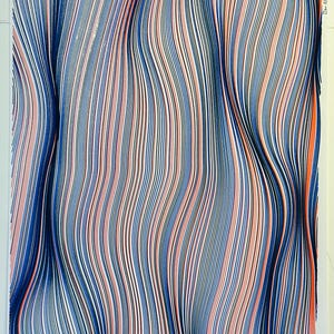 Lijnen | Penplotterkunst | Generatieve codering op aquarelpapier