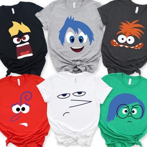 Custom Inside Out Shirts, Inside Out 2 Family Matching Costume, Halloween Group Outfit, Inside Out Characters Tee for Party