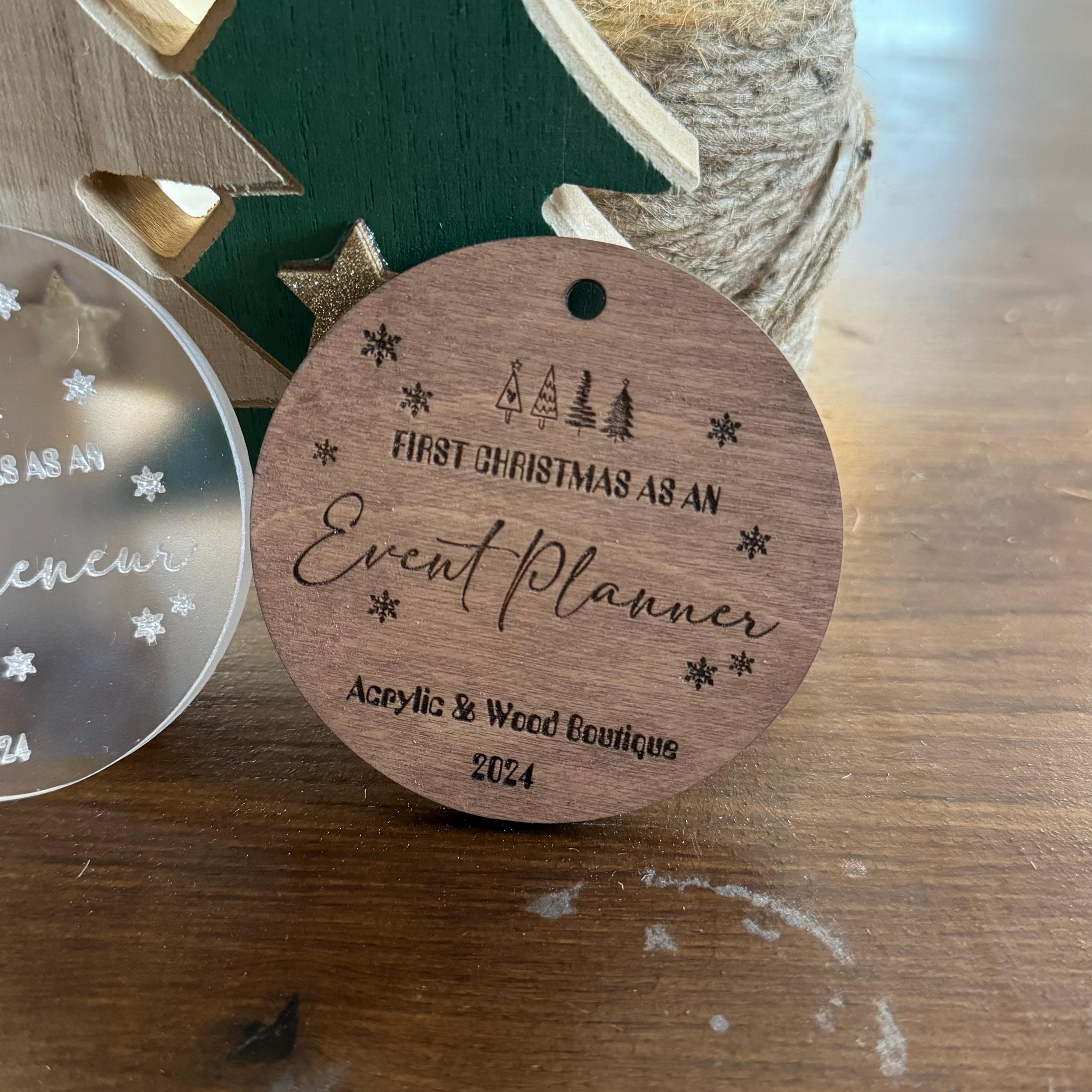 Custom Christmas Ornoments for small business owners, entrepreneurs and event planners