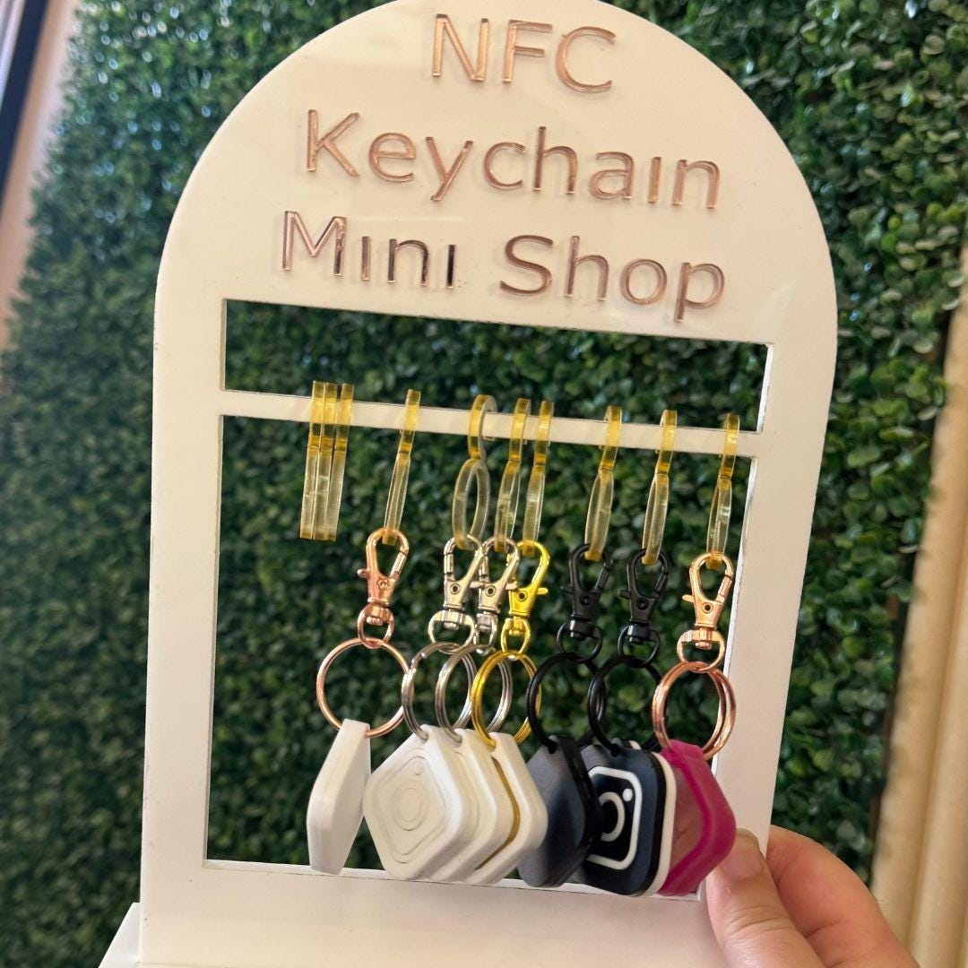 Social Media keychain, Instagram keychain, NFC Keychain, Near-field communication accessories