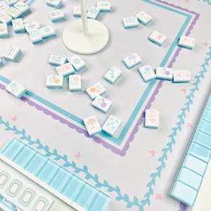 Mahjong Tiles Garden Party and Matching Neoprene Mat