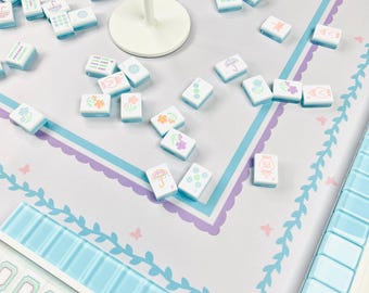 Mahjong Tiles Garden Party and Matching Neoprene Mat
