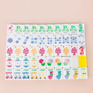 Mahjong Tiles Palm Royale and Matching Neoprene Mat