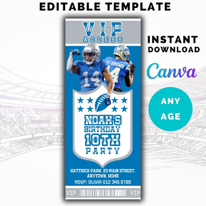Detroit Lions First Birthday Party - Etsy