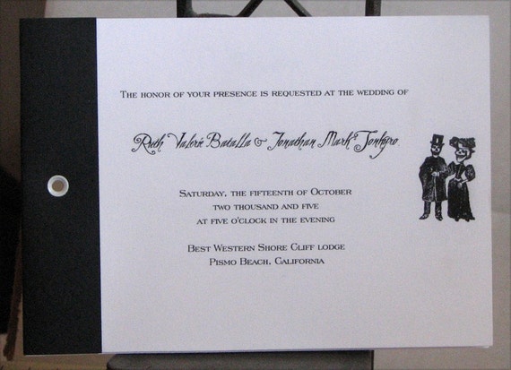 Halloween Themed Wedding Invitation Etsy