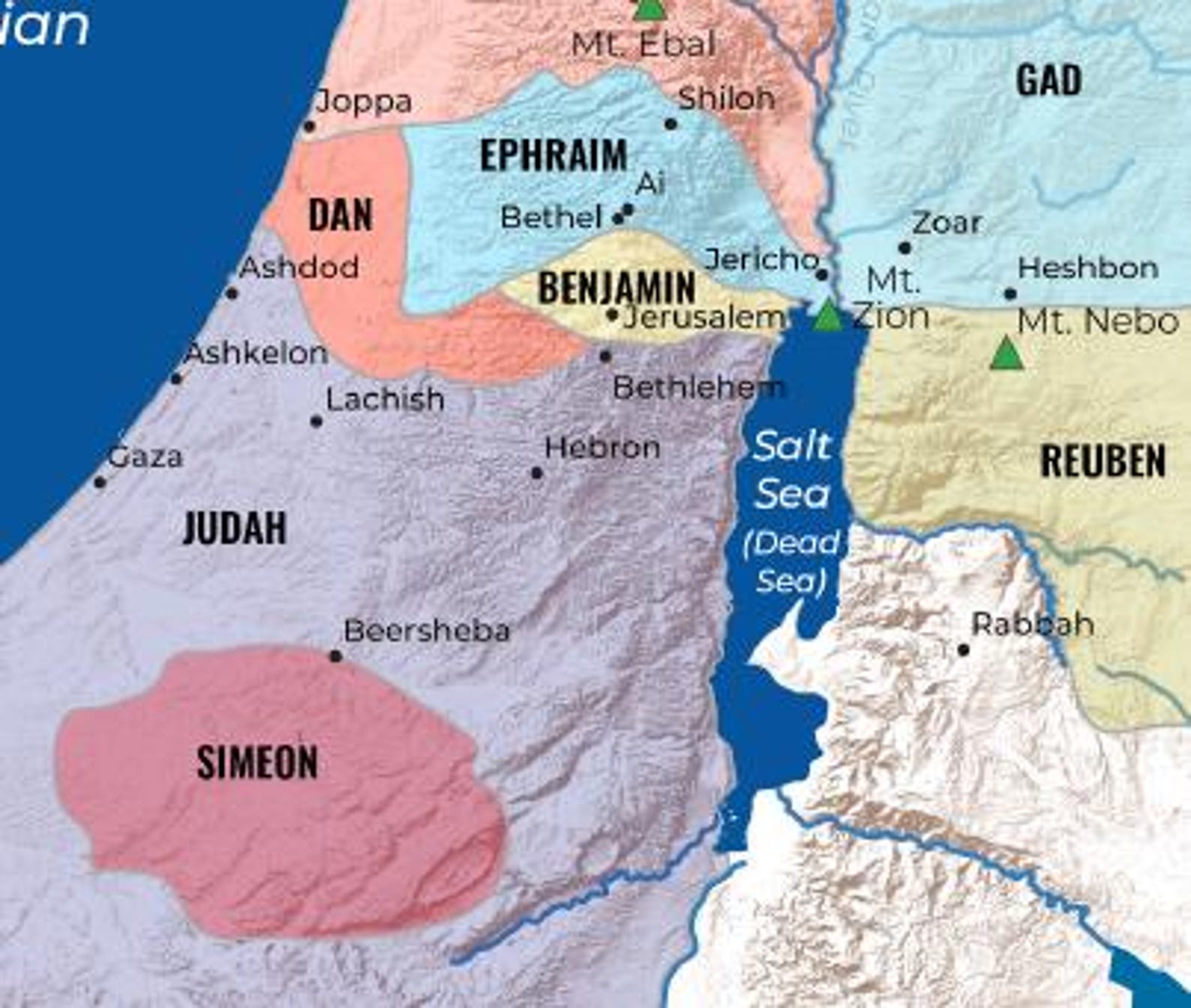 Twelve Tribes of Israel Bible Map | Printable PDF (digital Download) - Etsy